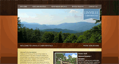 Desktop Screenshot of linvillecabinrentals.com
